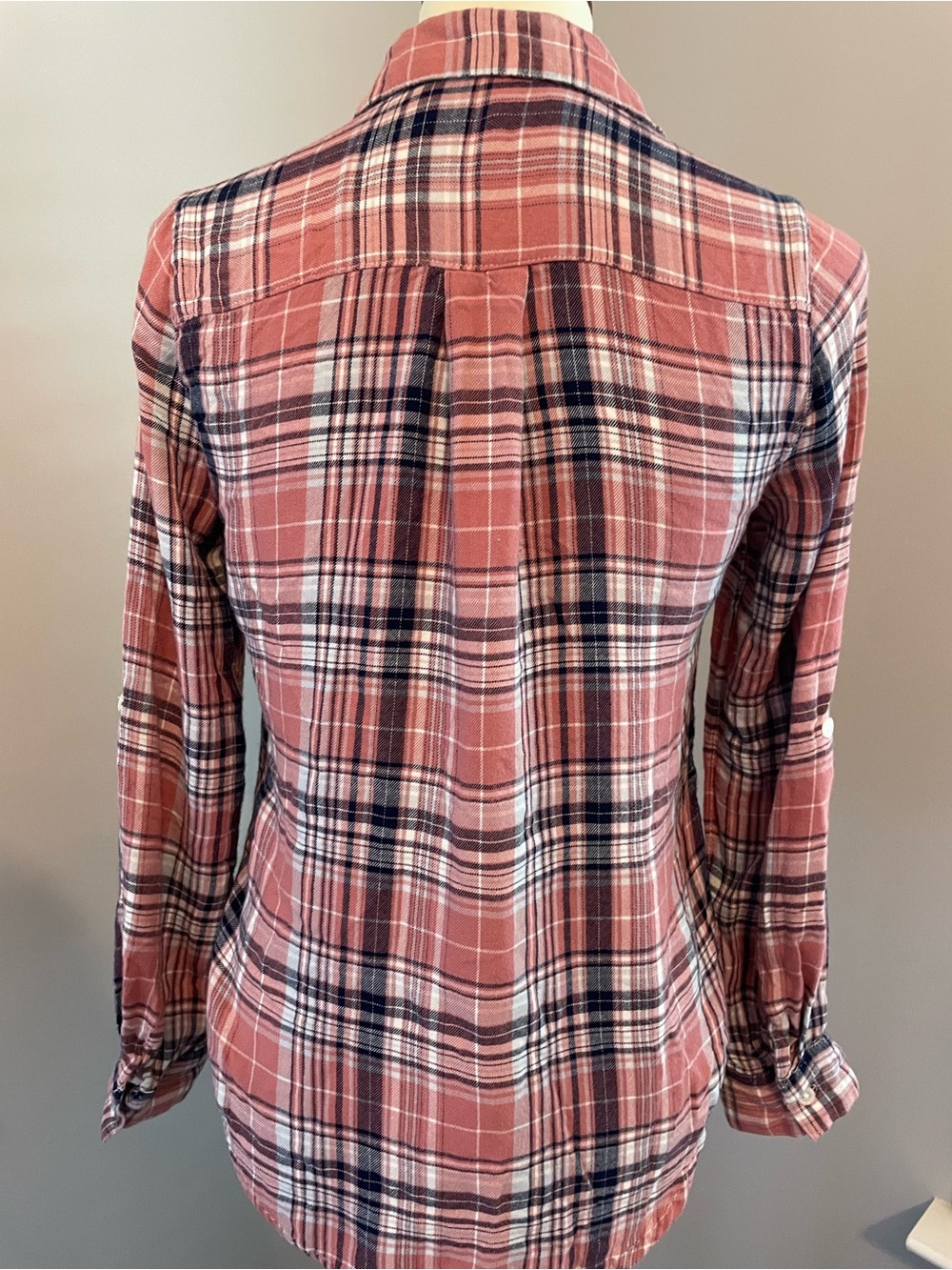 Blue Rain Pink and Navy Plaid Button-Down Shirt - Picture 3 of 4
